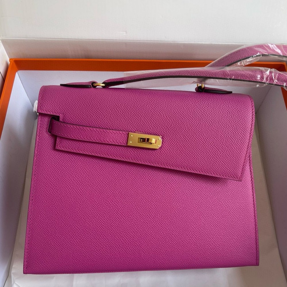 High Quality Replica Hermes Kelly En Desordre 20 Handmade Bag in Magnolia Epsom Calfskin $ 699 USD